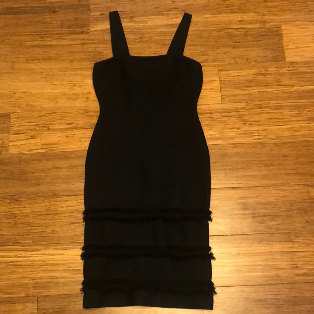 NWT BCBGMaxAzria Fringe Bodycon Dress